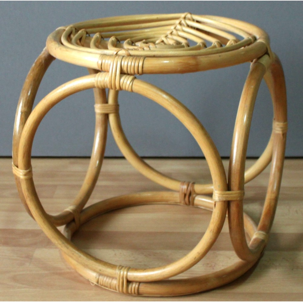 TABURETE AROS#TABURETE#RATTAN TABURETE#TABURETE VINTAGE#RATTAN CLASICO